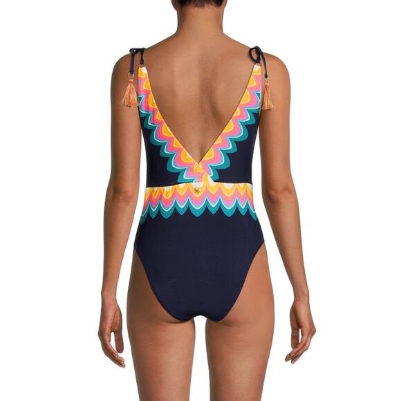 Sunshine 79 New Wave Plunging One Piece Swimsuit NWT SZ: 14 - Picture 2 of 12